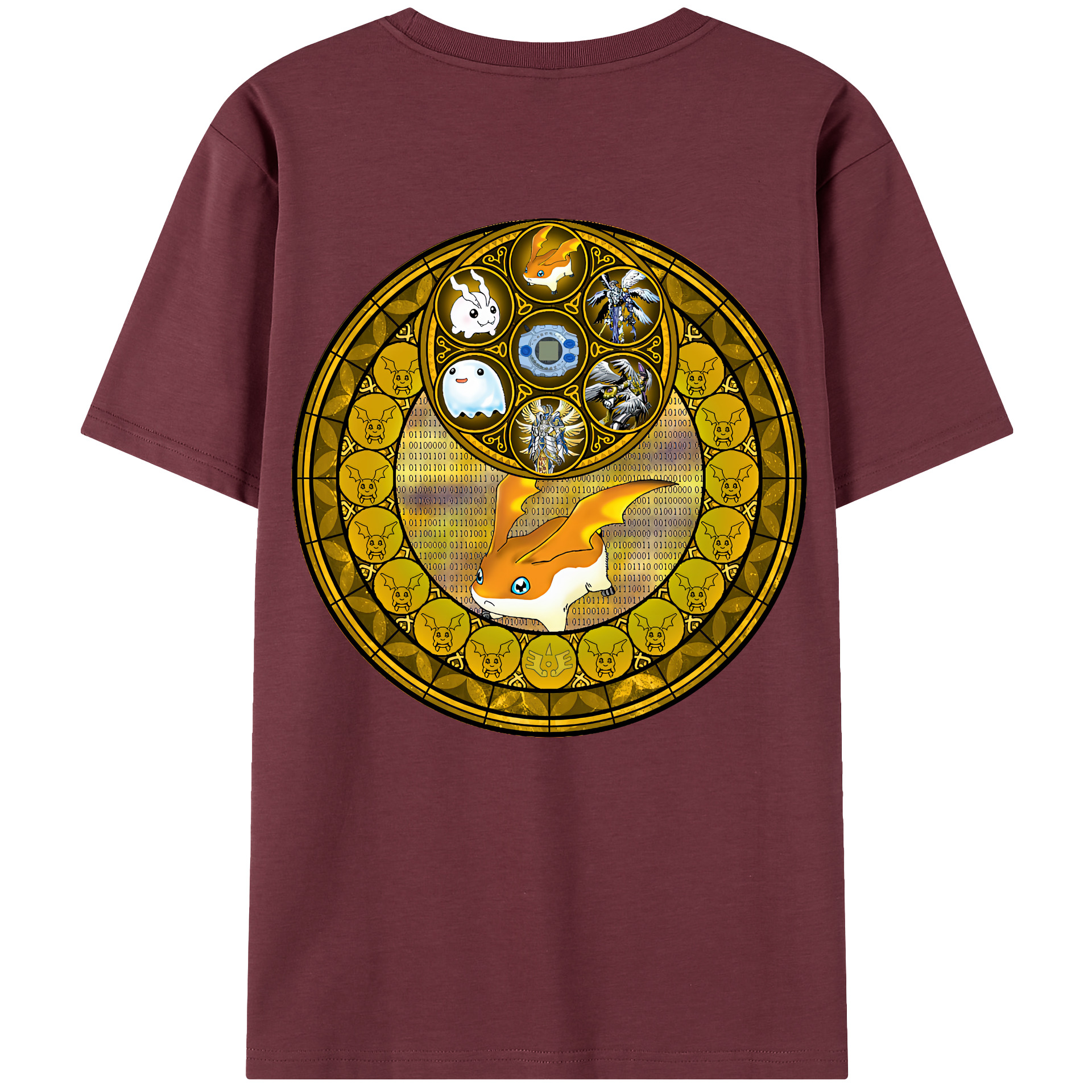（画像用） Digimon デジタルモンスター/デジモン 綿100％半袖Tシャツ（背面プリント）